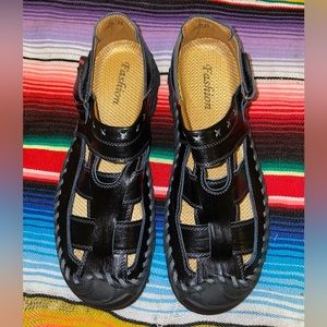 New Men Stitch Non-Slip Sandals Wear-resistant Comfy Beach Shoes Black Size 9.5